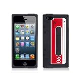 Retro Chic iPhone 5 Cassette Tape Silicone Case in Black