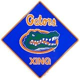 Florida Gator Crossing Sign Metal Embossed 12 x 12