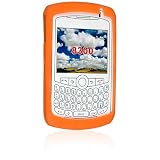 Orange Silicone Case for Blackberry Curve 8310 Cell Phone