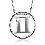 Zodiac Sign Gemini Silver Diamond Pendant Necklace (HI, SI-I, 0.05 carat) - All 12 Signs Available