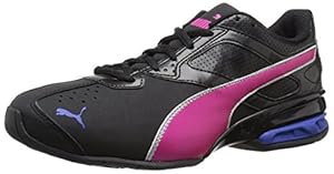 PUMA Women's Tazon 6 Training Sneaker, Black/Pink Glow/Dazzling Silver, 8 B US