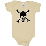 Skull n  Bones Black Baby Grow