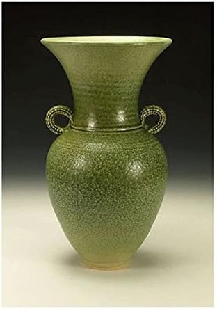 Handled Vase with Green Ash Glaze