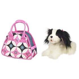 Fur Real Friends Teacup Pups - King Charles Black and White