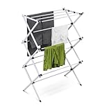 Honey-Can-Do Folding 42 inch Clothes Drying Rack, Silver/White