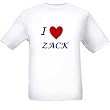 I LOVE ZACK - Name-series - White T-shirt