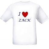 I LOVE ZACK - Name-series - White T-shirt