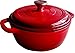 Enameled Cast Iron Dutch oven with Dual Handle and Cover Casserole Dish – Red, 6.2 Quarts - Utopia Kitchen