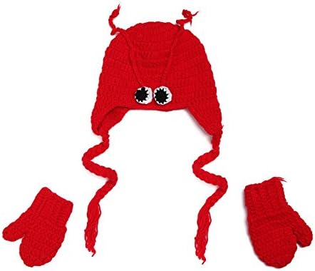Liliany Newborn Baby Girls Boys Photography Props Cute Knitted Costume (Lobster)