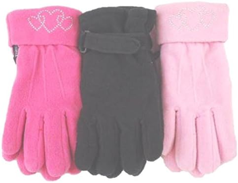 Set of Three Fleece Polyester with Microfiber Lined Very Warm Gloves
