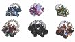 Swarovski Crystal and Sterling Silver Cluster Stretch Rings