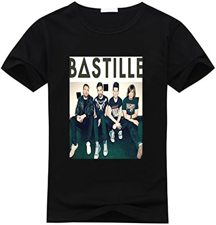 HanjieO Perfect Printed Bastille Crew Neck T shirt Gifts To Women Small Black