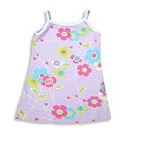 Mulberribush - Toddler Girls Floral Knit Tank Dress, Lavender, Multi