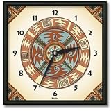 Earth Colors Square Metal Wall Clock