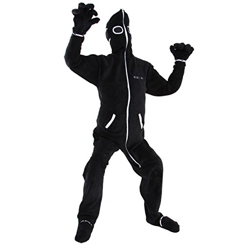BIBILAB(ビビラボ) 人型寝袋 フリース EH-BLACK-L 【ニュータイプ着る毛布】