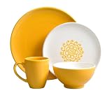 Waechtersbach Freestyle Tropical Burst Lemon Peel 16-Piece Dinnerware Set, Service for 4
