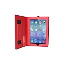 The Joy Factory SmartBlazer Business Folio with Business Card, Stylus Holders, Built-in Hand Strap for iPad Air - Black/Red (CFA206)