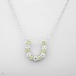 Necklace With 1.10ctw Precious Stones - Genuine Peridots and Topazes Beautifully Crafted in 925 Sterling silver Length 16in