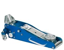 Cartrend 50108 Rangierwagenheber 1,5 Tonnen "ALU" blau-silber, mit LED-Beleuchtung