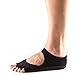 toesox Women's Bella Half Toe 3-Pack Black Sock