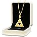 Xcoser Zelda Triforce Symbol Necklace Keychain 2015 24K Gold