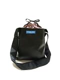 V1SL Leather-Look Zen Black 2009 Version, SHIBORI AZUKI Dots Lining
of Vela TESAGE tote bags, Style 1, P-Leather (Water-proof),
Shoulder bags with Drawstring Closure Top,