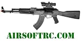 305-FPS !!! Spring Powered AK47-A Airsoft Rifle With flashing LED lights, flashlight, and shoulder strap 34.5 in Length Airsoft Guns