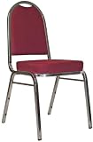 4 Dome Back Stacking Banquet Chair with Chrome Frame