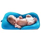 お風呂マット ベビー用 肌触り良いソフトマット 気持ちいいお風呂ベッド ベビーバス 対象0-6ヶ月 二色 52cm*33cm (blue)