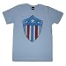 Search : MARVEL CAPTAIN AMERICA "VINTAGE SHIELD" Fine Woven Fitted Sky Blue Licensed Tee