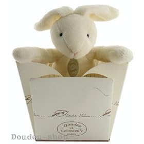Doudou et Compagnie The Naturals 25 cm Rabbit Boxed (White)