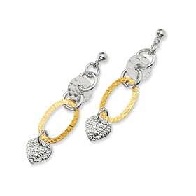 Sterling Silver and 18K Yellow Gold-plated Post Earrings
