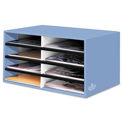 Bankers Box Decorative 8 Compartment Literature Sorter, Cornflower Blue, Letter (6110301)