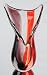Murano Design Hand Blown Glass Art - Big Hug Purple Red Love Vase