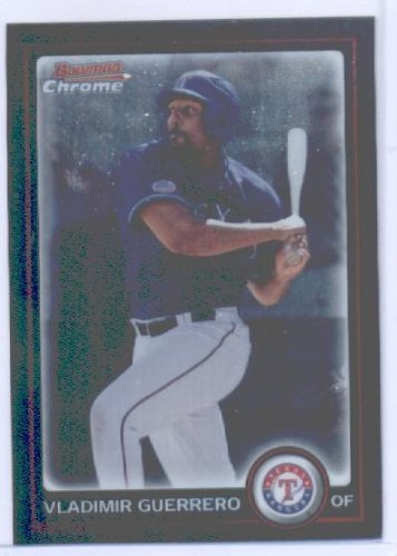 2010 Bowman Chrome Baseball Card # 172 Vladimir Guerrero - Texas Rangers - MLB Trading Card in Screwdown Case