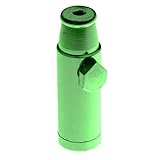 Metal Snuff Bullet Rocket Sniffer Snorter Color Green
