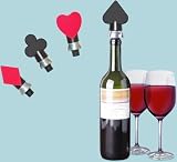 Review LENTZ Home Design Germany AA23 / SET of 4 Wine Saver in Poker Design * Bottle Stoppers with built in pump from Germany