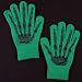 White Unisex Gloves with Skeleton Hand Print
