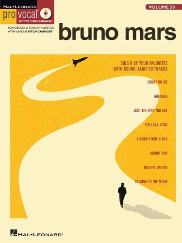 Bruno Mars - Pro Vocal Songbook & Cd for Male Singers Volume 58 (Pro Vocal Men's Edition)