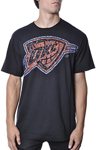 NBA Basketball OKC Thunder Lightning Veins Tee Shirt Small