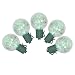 Set of 25 Color Changing Multi-Color LED G40 Tinsel Christmas Lights- Green Wire