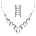 Dainty Graduated Drape Earrings and Necklace Set