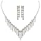 Dainty Graduated Drape Earrings and Necklace Set