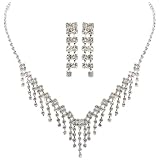 Dainty Graduated Drape Earrings and Necklace Set