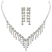 Jewelry : Dainty Graduated Drape Earrings and Necklace Set