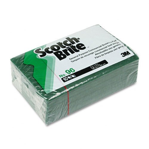 Scotch-Brite Products - Scotch-Brite - Scotch-Brite Commercial Scouring Pad, 6 x 9, 10/Pack - Sold As 1 Pack - Open-texture, medium-abrasive green pad for general-purpose cleaning and scouring. - High-quality synthetic fiber will not rust or corrode. -
