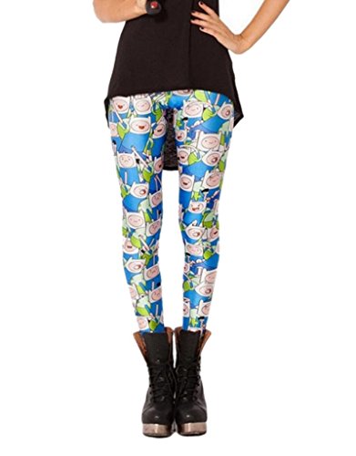 (ラボーグ)La Vogue 女性レギンス スキニー レギパン 美脚 美尻ストレッチ レギンスパンツ サルエルパンツ ダンスパンツ おしゃれ アニマル柄 ブルー