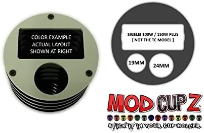 [2370] GRAY Sigelei 100W 150W Plus (not TC) CUP HOLDER by MODcupZ * box stand silicone vape case wrap mod
