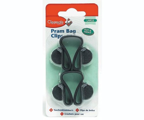 Clippasafe Pram & Stroller Bag Clips 2 Pack - Large picture