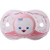 RaZbaby Keep-It-Kleen Pacifier, Rosa Penguin, 0-36 Months